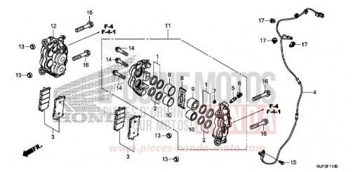 ETRIER DE FREIN AVANT CRF1000DG de 2016